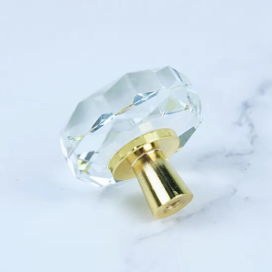 Manija irregular de cristal natural, manijas de tirador de palanca de puerta de cristal con forma de rodajas