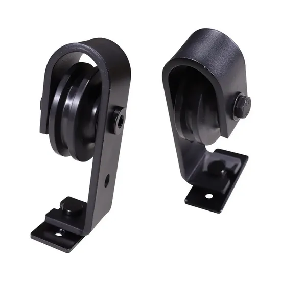 Herrajes para puertas corredizas de granero negras personalizables: solución duradera de acero inoxidable para hogares, oficinas y graneros