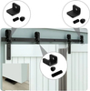 Kit de puerta corrediza plegable para armarios que ahorra espacio - Sistema de rodillos de 4 puertas