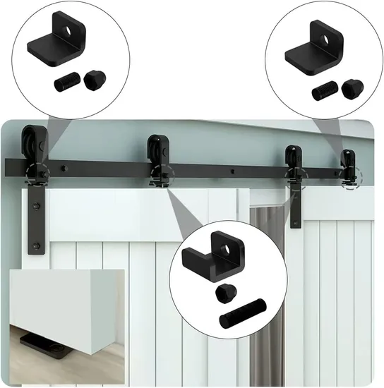 Kit de puerta corrediza plegable para armarios que ahorra espacio - Sistema de rodillos de 4 puertas