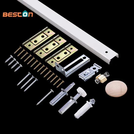 Kits de herrajes para puertas corredizas de granero plegables, armario, guardarropa, accesorios para armarios