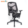 Silla de oficina de tela negra, modelos clásicos de buena calidad tipo B