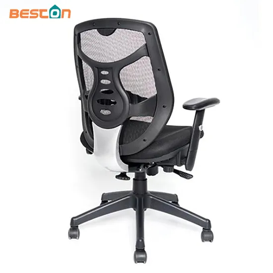 Silla de oficina de tela negra, modelos clásicos de buena calidad tipo B