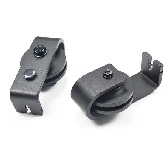 Kit de herrajes para puerta corrediza de granero con doble pliegue lateral y riel de rodillo