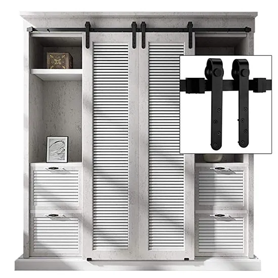 Mini perchas para puertas corredizas de granero
