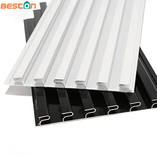 El metal de aluminio Slatwall artesona la sola ejecución lateral de la tablilla de anuncios