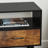 Mesita de noche de lujo moderna de madera maciza de diseño nórdico, mesa auxiliar