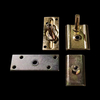 Kit de herrajes para puertas enrollables con herrajes para puertas plegables Bi individuales con rodillos de 4 ruedas