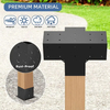 Kit de pérgola de carpintería, conector de vigas de madera de acero metálico, soporte de pérgola