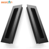 Manijas integradas, manija empotrada rectangular negra para gabinete, manija oculta