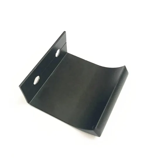 Manija de aluminio del gabinete del perfil del borde de la puerta de la cocina del acabado del color cepillado negro mate