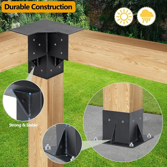 Kit de Pérgola Elevada con Soporte de Madera para Carpintería de 4 'X 4'