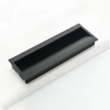 Tiradores empotrados para armarios, tiradores de aluminio para dormitorio, cocina, color negro mate