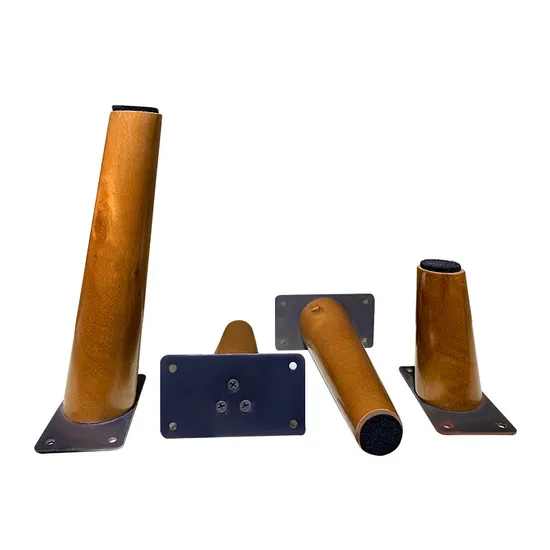 Venta al por mayor de patas de sofá de madera de 2 pulgadas sin terminar, inclinadas y sólidas, a la venta
