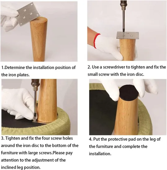 Venta al por mayor Patas de muebles de madera modernos de mediados de siglo - Madera maciza estilo moño