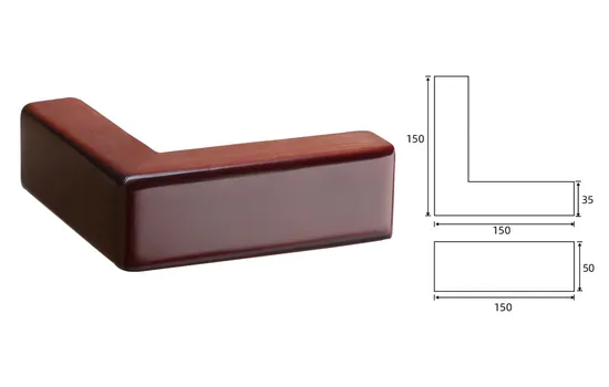 Patas de soporte para muebles de madera maciza en 7 formas - Marrón resistente para sofá y cama