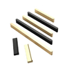 Herrajes para muebles, tirador de aluminio macizo, tiradores modernos para cajones, color negro y dorado