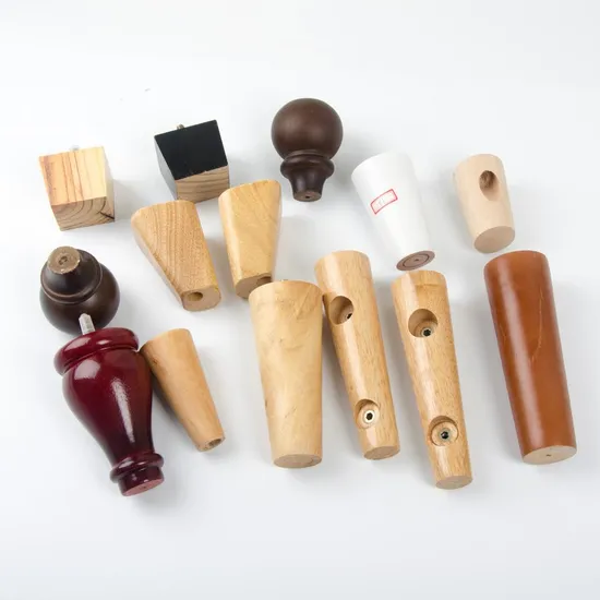 Patas de repuesto de madera maciza marrón en forma de botella, para sofá, cama y silla