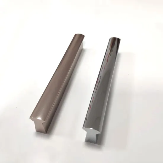 Tirador de aluminio cromado champán para cajón de armario de cocina