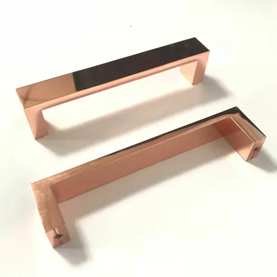 Muebles que encajan la manija cuadrada del gabinete de cocina del oro rosa de aluminio de la muestra moderna