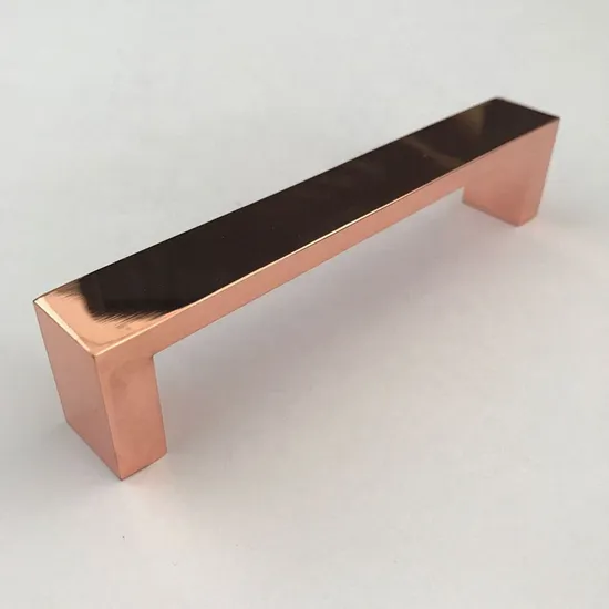 Manijas de latón del tirón del cuadrado de la puerta del gabinete del hardware del tirón del cuadrado del oro de Rose del color