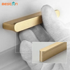 Herrajes para muebles, tirador de aluminio macizo, tiradores modernos para cajones, color negro y dorado