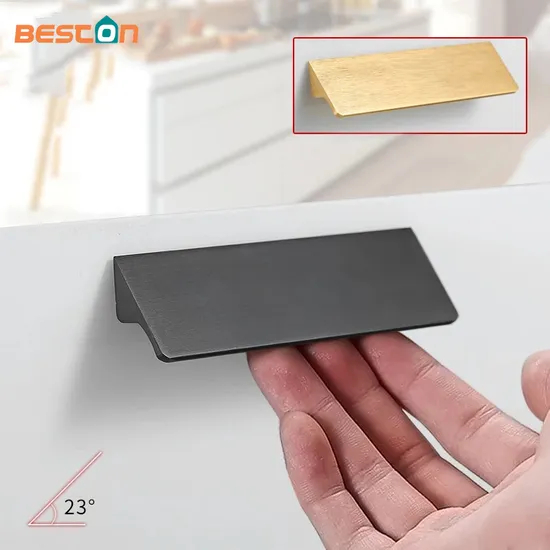 Herrajes para muebles Manija de cocina Gabinete moderno de aluminio Tiradores de aluminio