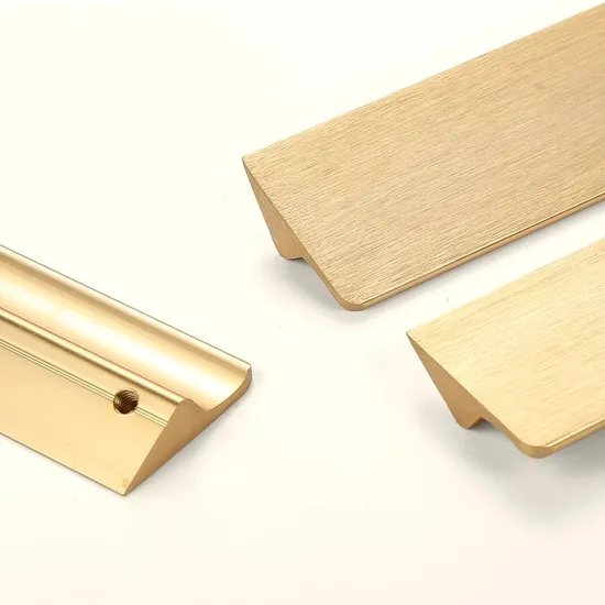 Herrajes para muebles Manija de cocina Gabinete moderno de aluminio Tiradores de aluminio