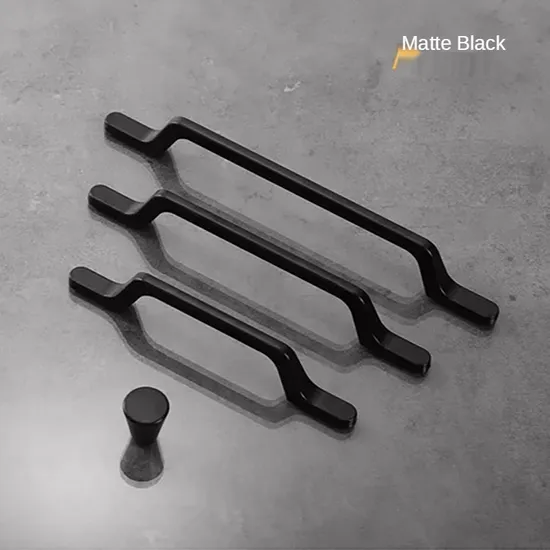 Manija simple de la mesita de noche del cajón del gabinete de los muebles de cocina de la aleación de aluminio del estilo de la fábrica