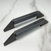 Manijas para muebles Mango de gabinete gris de aluminio moderno con logotipo personalizable
