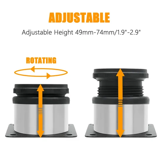 Patas modernas de acero inoxidable con altura ajustable para muebles, mesas consolas laterales, armarios, sofás y camas