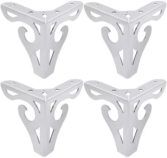 Patas redondas ajustables de metal para muebles – Patas centrales de repuesto gruesas y resistentes para camas, sofás, armarios y listones de mesa