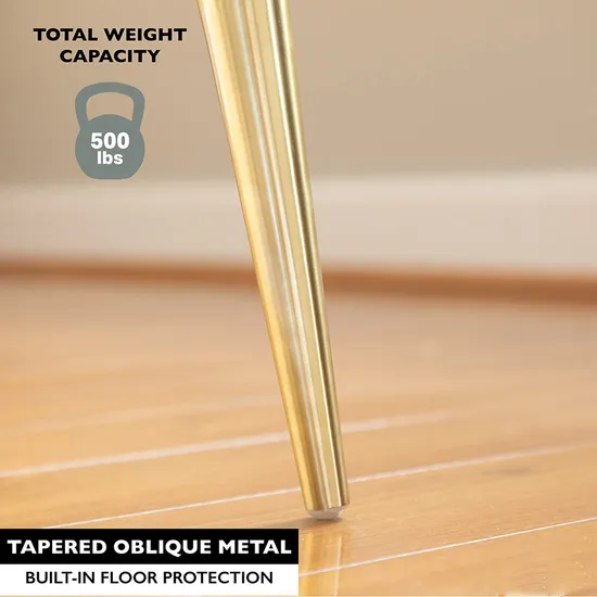Patas de silla de metal cónicas doradas/negras de lujo modernas: 16' para gabinetes, mesas de café y sillas elegantes