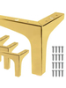 Patas de sofá cónicas modernas de acero cromado/dorado: soporte de lujo para sofás y camas de mediados de siglo