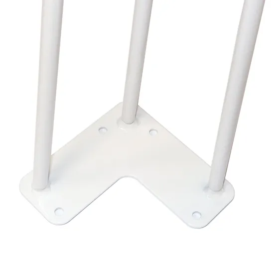 Soportes para patas de horquilla de acero plegables de alta resistencia, compactos para escritorios y mesas con almohadillas antideslizantes