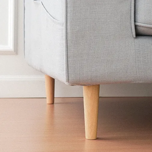 Patas de sofá de madera redondas y cónicas, modernas y elegantes, soporte sólido para sofás, sillas y armarios, fáciles de instalar