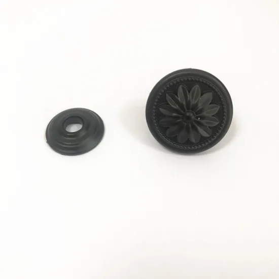 Perillas antiguas de la manija del gabinete de los muebles de cocina del negro y del oro del diámetro de la aleación del cinc 34m m