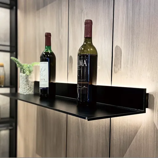 Estante de exhibición de aluminio que enciende los estantes del montaje en la pared del LED con la luz linear del LED