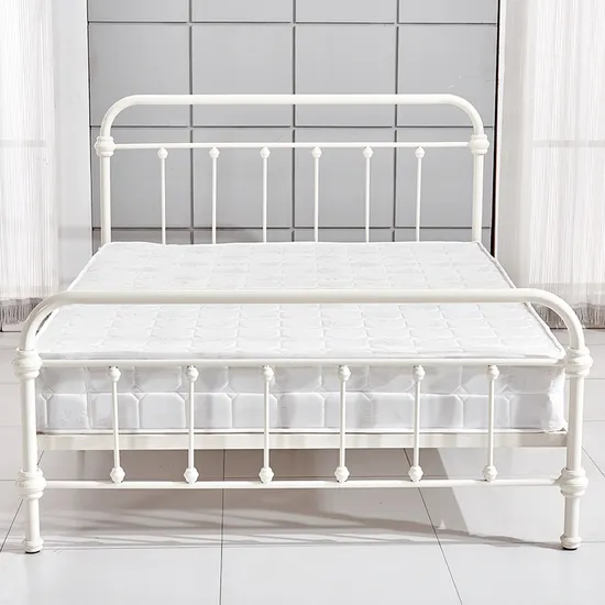 Cama con cabecera y pie de cama Estructura de cama de hierro forjado