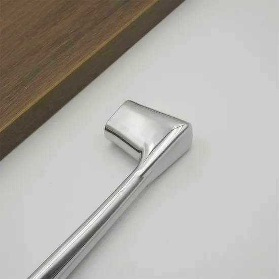 Herrajes para muebles, aleación de zinc, cromo, manijas para refrigerador de cocina, tirador de gabinete
