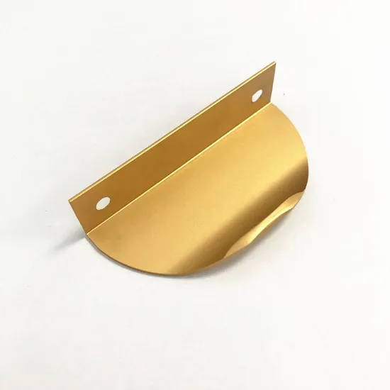 Tirador de cocina para muebles, tirador de perfil de gabinete de cajón de Color dorado cepillado