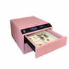 Caja fuerte de cuero inteligente para el hogar, caja fuerte biométrica Digital con huella dactilar para joyería, cajón de seguridad