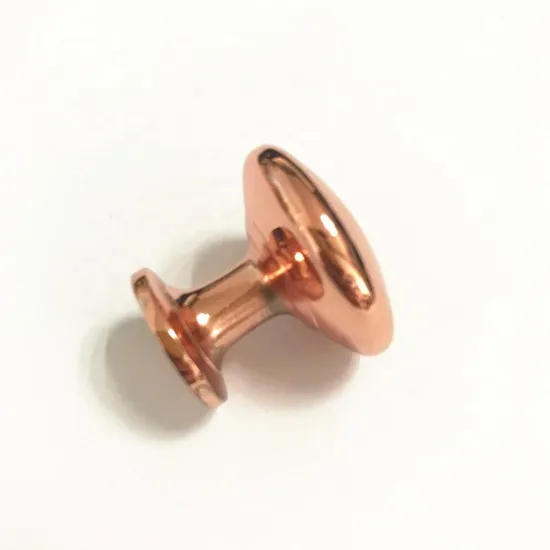 Perilla redonda de seta para cajón, aparador, gabinete, oro rosa, muebles de 29mm de diámetro