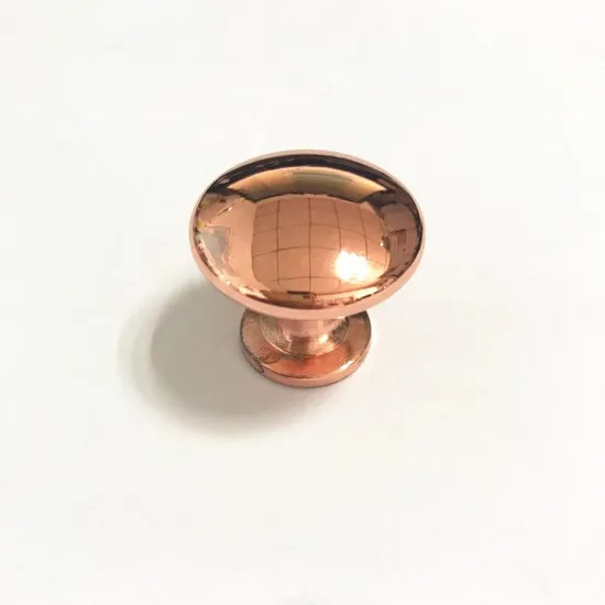 Perilla redonda de seta para cajón, aparador, gabinete, oro rosa, muebles de 29mm de diámetro