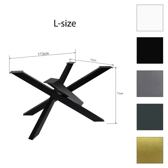 Patas de mesa de araña dorada de metal de moda