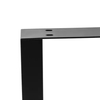 Pata de mesa de comedor con acabado de recubrimiento en polvo negro de metal