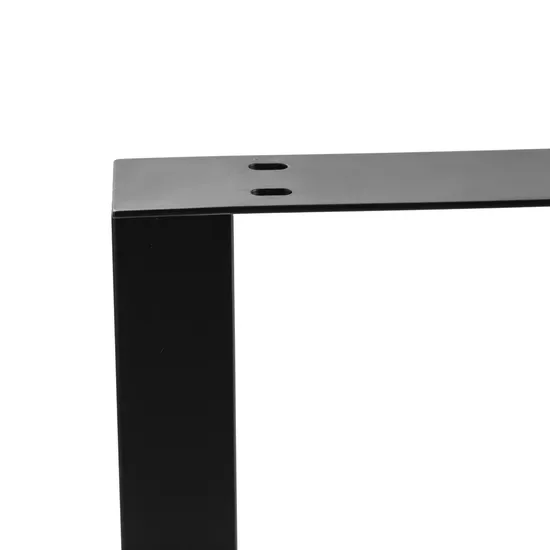 Pata de mesa de comedor con acabado de recubrimiento en polvo negro de metal