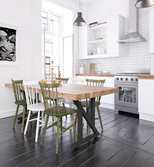 Patas de mesa de salón con soporte de mesa grande de hierro de estilo moderno