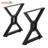 Craft Art Deco Office Cast Square Restaurante Escritorios Muebles de metal Patas de mesa