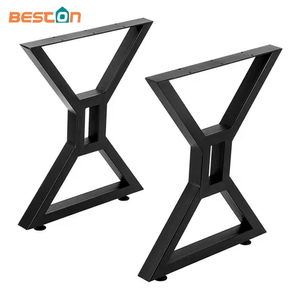 Craft Art Deco Office Cast Square Restaurante Escritorios Muebles de metal Patas de mesa